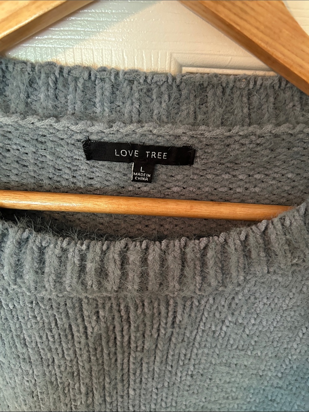 Cropped green/grey sweater - Picture 3 of 3